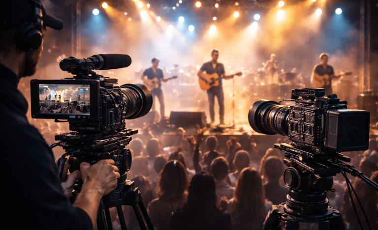 Live Konzert Aufnahme mit mehreren Kameras Konzertmitschnitt Mehrkamera Produktion